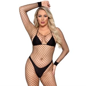Long Sleeve Fishnet Bodystocking
